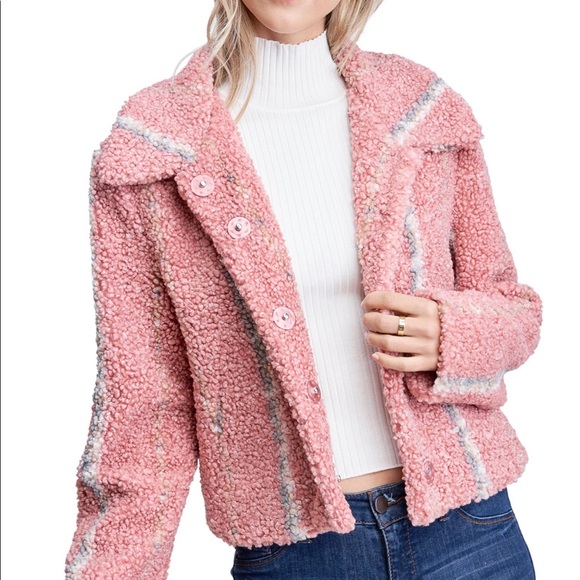 Plaid Faux Shearling Jacket - Picture 3 of 3